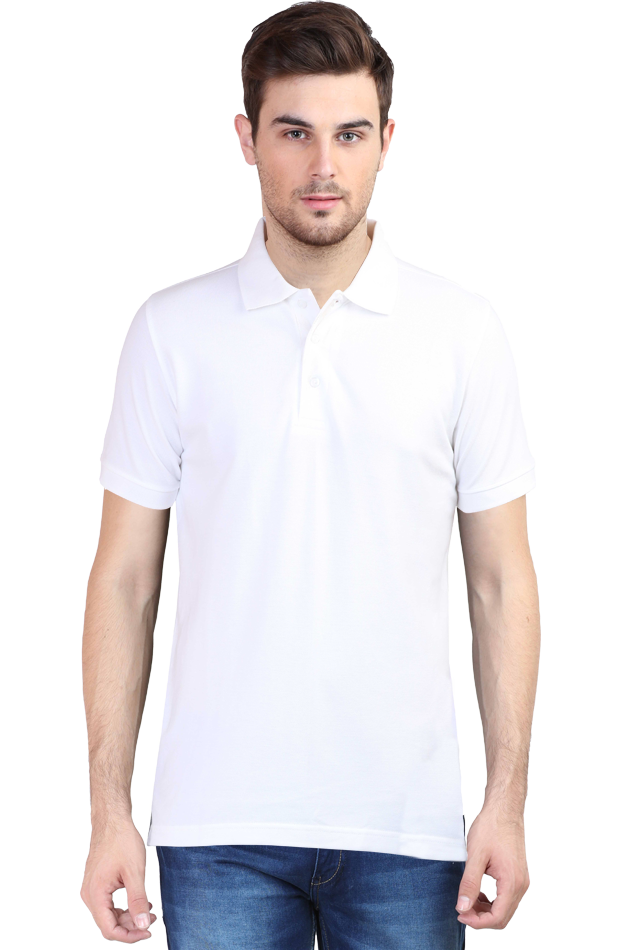 Unisex White Polo T-shirt