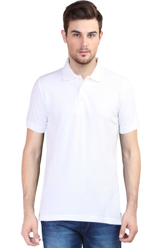 Unisex White Polo T-shirt