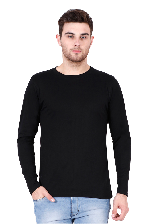 Black Full Sleeve Men T-shirt