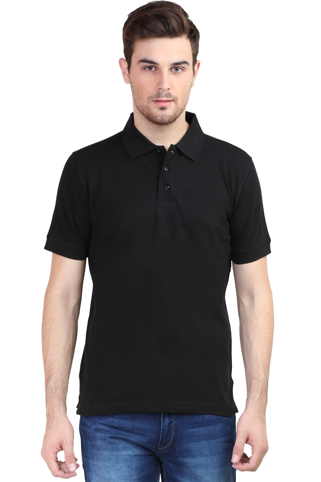 Unisex Black Polo T-shirt