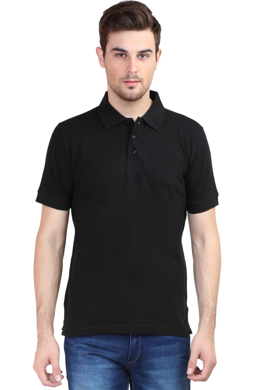 Unisex Black Polo T-shirt