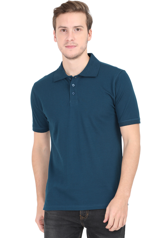 Unisex Petrol Blue Polo T-shirt