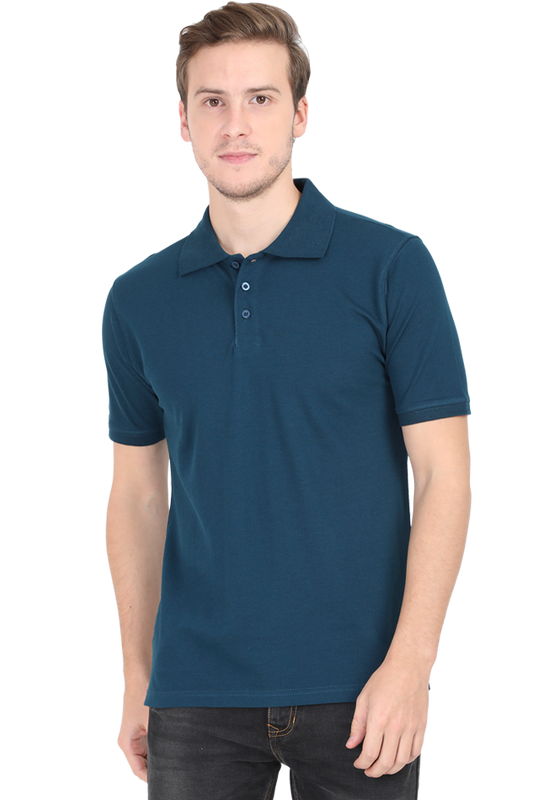 Unisex Petrol Blue Polo T-shirt