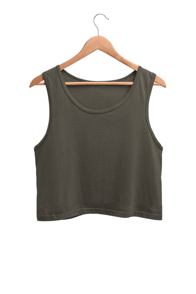 Olive Green Crop Tank