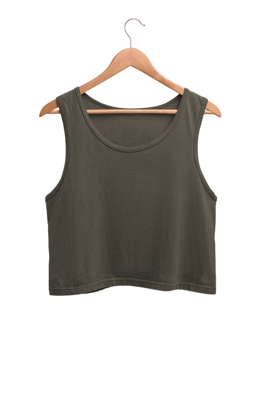 Olive Green Crop Tank